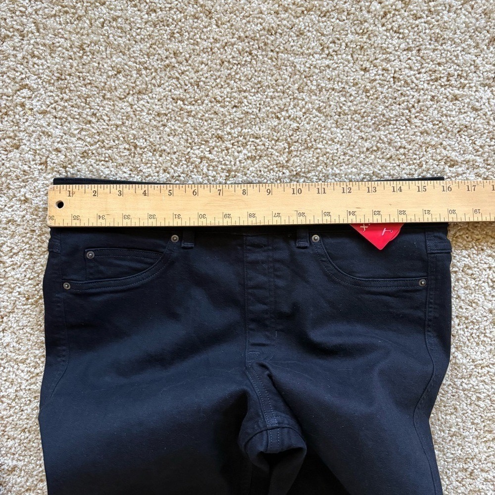 SPANX NWT Kick Flare Jeans Black High Rise Stretch Denim Pants Women's Large - Picture 4 of 7